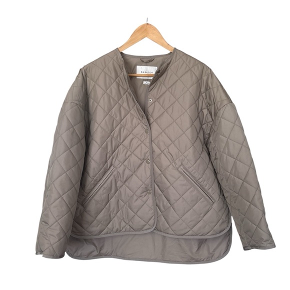 Babaton (Aritzia) Geo Quilted Liner Jacket, Warm Taupe, Size XS - Picture 1 of 11
